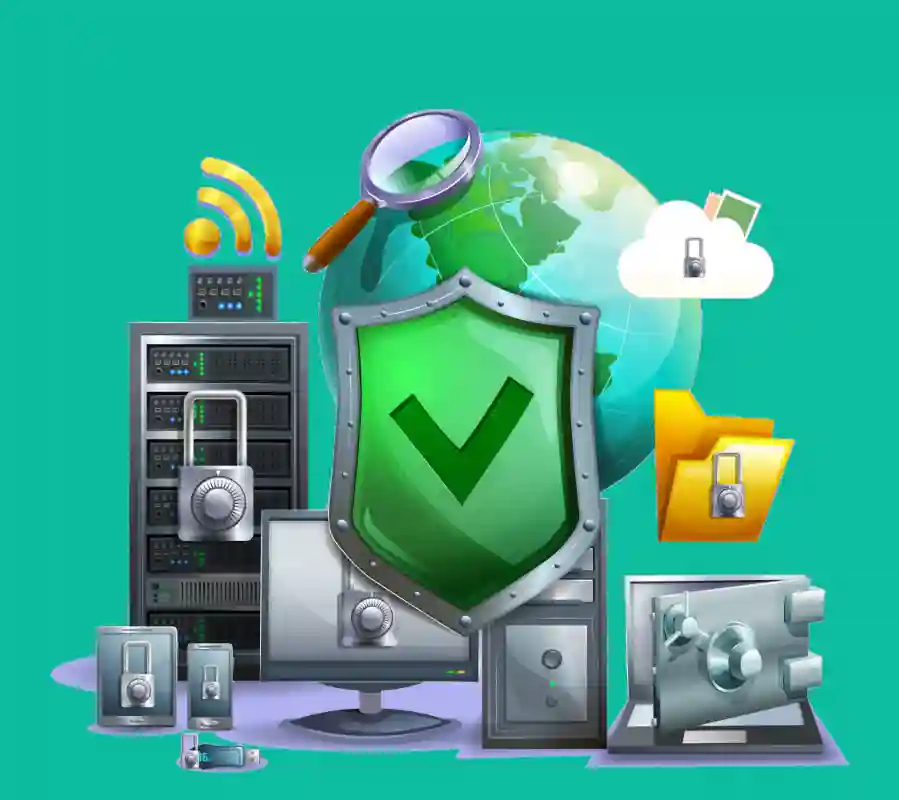 imagen con un mundo web bien seguro